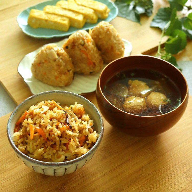 炊き込みご飯、卵焼きに