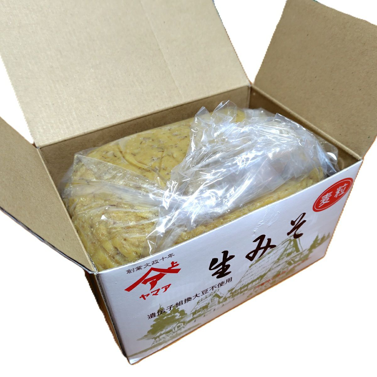 麦粒みそ2.5Kg箱入り中身